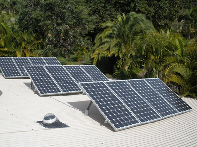 Tilted 2.1kw solar system